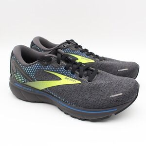 Brooks Ghost 14 Running Shoes Mens Size 9D Black Blue Lace Up
